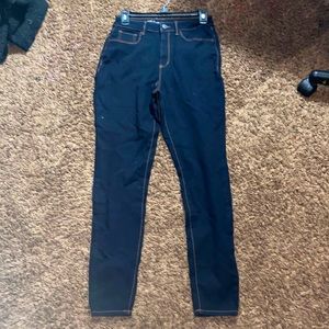 High rise skinny jeans